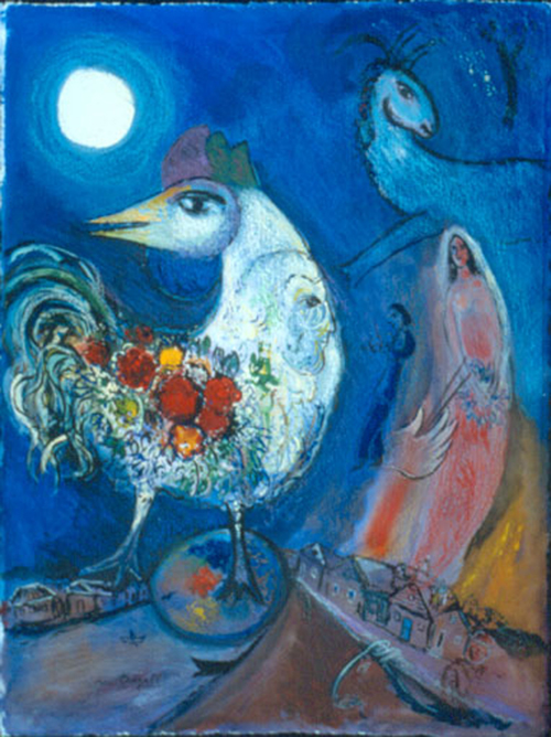 Color Inspiration:  Marc Chagall Le Coq Blanc Les Deux Amants